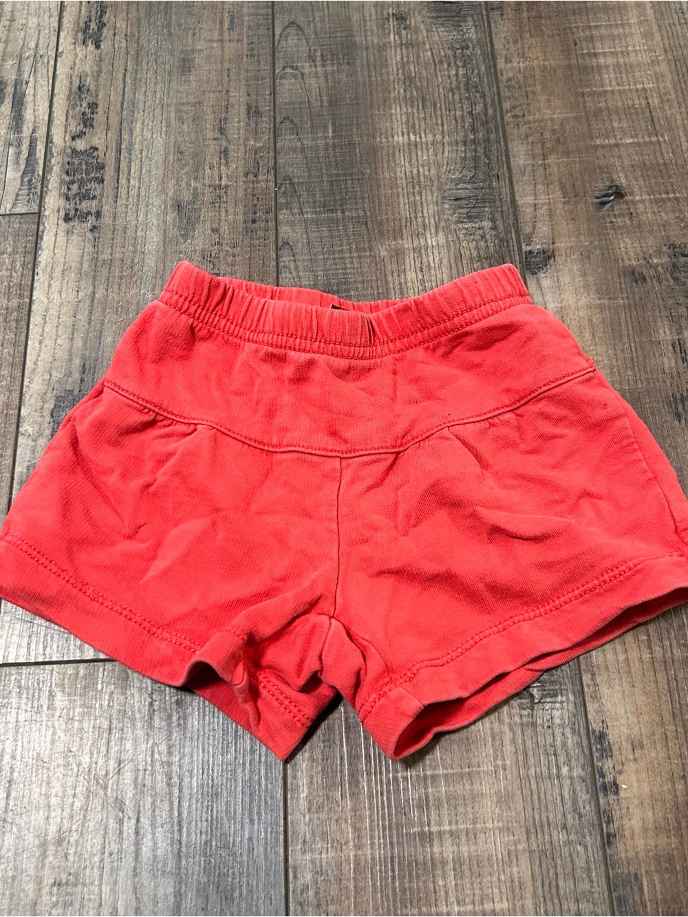 Tea Collection Girls Flowy Red Solid Print 100% Cotton Shorts Size 2 Years